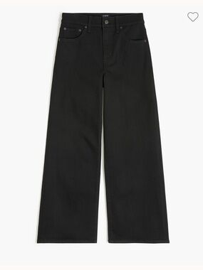 J. Crew Black Wide-Leg Crop All Day Stretch Jeans